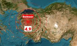 Balıkesir'de 4,9 büyüklüğünde deprem