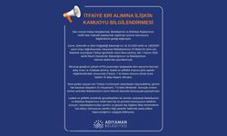 Adıyaman Belediyesi'nden itfaiye eri alımına ilişkin kamuoyu bilgilendirmesi