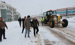 Adıyaman İndere'de Kar Mesaisi