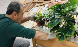 Samsat'ta temizlik görevlisinden örnek dönüşüm çalışması