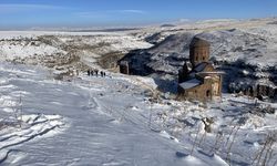 Kars'taki Ani Ören Yeri, beyaza büründü