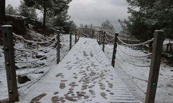 Kilis'in yüksek kesimlerinde kar yağışı etkili oldu