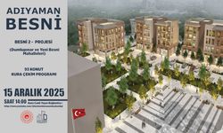 Besni’de 93 Konut İçin Kura Çekimi 15 Aralık’ta