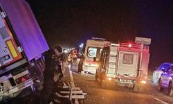 Mardin'de bariyerlere çarpan tırın sürücüsü yaralandı