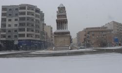 Midyat'ta kar yağışı etkili oldu