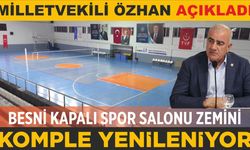 Besni Kapalı Spor Salonu Zemini Komple Yenilenecek
