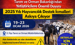 2025 Yılı Hayvancılık Destek İcmalleri Askıya Çıkıyor