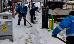 Adıyaman Belediyesi'nden kent genelinde kar mesaisi