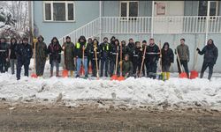 Çermik'te karla mücadale çalışması