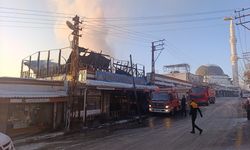 Eğil'de iş yerinde çıkan yangın söndürüldü