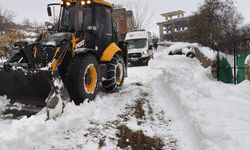 Eğil'de karla mücadele çalışması sürüyor