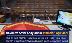 Hâkim ve Savcı Adaylarının Atamaları Açıklandı