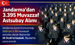 Jandarma’dan 3.395 Muvazzaf Astsubay Alımı