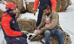 Mardin'de kar ve tipide mahsur kalan çoban ve hayvanları kurtarıldı