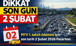 MTV 1. Taksit Ödemesinde Son Gün 2 Şubat