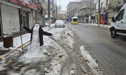 Nusaybin'de kar yağışı etkili oluyor