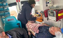 Yolları kapanan köylerdeki hastalar hastanelere ulaştırıldı