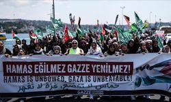 "Küresel Gazze Yürüyüşü" İstanbul'da düzenlendi