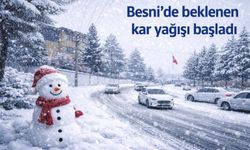 Besni’de Beklenen Kar Yağışı Etkisini Gösteriyor