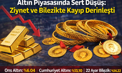 Altın Piyasasında Sert Düşüş: Ziynet ve Bilezikte Kayıp Derinleşti