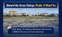 Besni’de 3.868 Metrekarelik Arsa Satışı