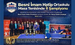 Besni İmam Hatip Ortaokulu Masa Tenisinde İl Şampiyonu