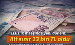 İşsizlik maaşında yeni dönem: Alt sınır 13 bin TL oldu