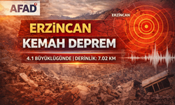 Erzincan Kemah’ta 4.1 Büyüklüğünde Deprem