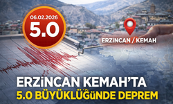 Erzincan Kemah’ta 5.0 büyüklüğünde deprem
