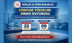 Gençlik ve Spor Bakanlığı’ndan Görevde Yükselme Sınavı Duyurusu