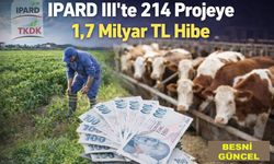 IPARD III’te 214 Projeye 1,7 Milyar TL Hibe