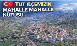 İşte, Tut İlçemizin Mahalle Mahalle Nüfusu...