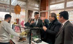 Milletvekili Şan, AK Parti Genel Başkan Yardımcısı Mustafa Şen ile çarşı esnafını ziyaret etti