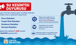 Kahta Belediyesi’nden Su Kesintisi Açıklaması