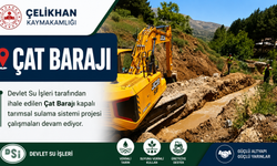 Çelikhan'da Çat Barajı Projesi Hız Kesmeden Sürüyor