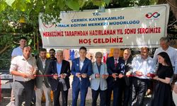 Çermik'te Halk Eğitimi Merkezi yıl sonu sergisi açıldı