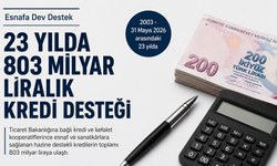 Esnafa 23 Yılda 803 Milyar Liralık Kredi Desteği