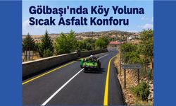 Gölbaşı'nda Köy Yoluna Sıcak Asfalt Konforu