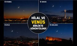 Gökyüzünde Hilal ve Venüs'ün Büyüleyici Dansı İzleyicileri