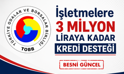 İşletmelere 3 Milyon Liraya Kadar Kredi Desteği