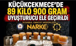 Küçükçekmece'de 89 kilo 900 gram uyuşturucu ele geçirildi