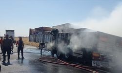 Mardin Kızıltepe'de tır yangınına hızla müdahale