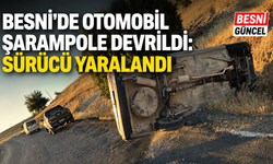 Besni'de Otomobil Şarampole Devrildi: Sürücü Yaralandı