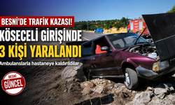 Besni'de Trafik Kazası: Köseceli Girişinde 3 Kişi Yaralandı