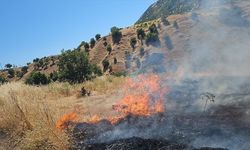 Dicle'de örtü yangınına büyük müdahale