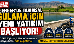 Gerger'de Tarımsal Sulama İçin Yeni Yatırım Başlıyor