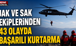 JAK ve SAK Ekiplerinden 43 Olayda Başarılı Kurtarma