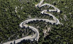 Selge Antik Kenti yolu havadan görüntülendi