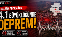 Malatya Akçadağ'da 4.1 Büyüklüğünde Deprem