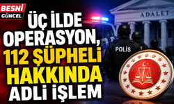 Üç İlde Eş Zamanlı Operasyon: 112 Şüpheli Hakkında İşlem